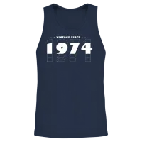 Best of 1974, 51st Birthday Party, Timeless Unisex Tank Top - Navy – 2