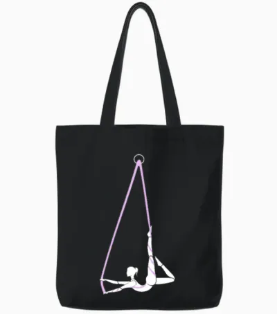 Aerial Silk Tote Bags - Black