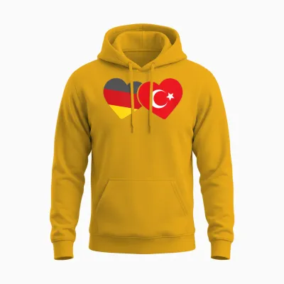 Deutsche Flagge Türkische Flagge Deutschland Türkei Unisex Hoodie - Gold