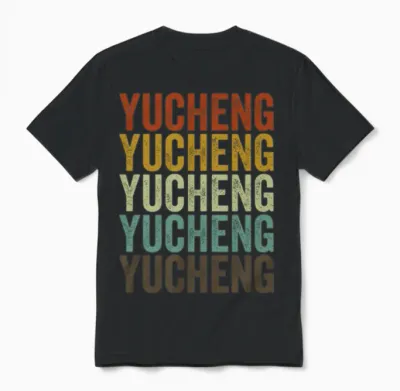 Yucheng China Retro Vintage Unisex T-Shirt - Black