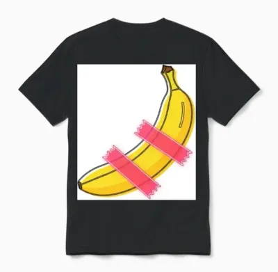 Retro Pop Banana Unisex T-Shirt - Black