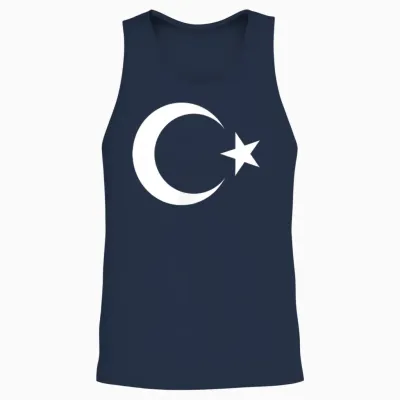 Türkei T-Shirt Türkische Flagge Türkisch Bayragi, Ay Yildiz Unisex Tank Top - Navy