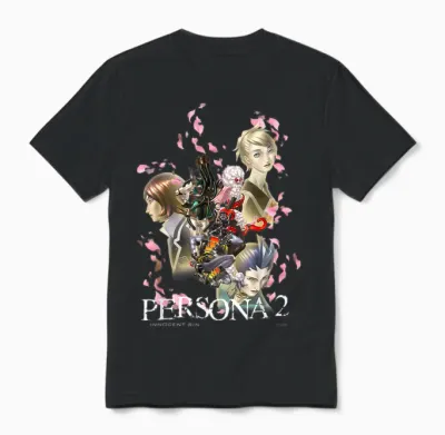 Atlus Persona 2: Innocent Sin Graphic Unisex T-Shirt - Black