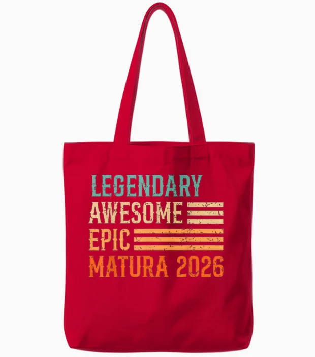 Matura Legendary Awesome Epic Matura 2026 Maturant Tote Bags in Red