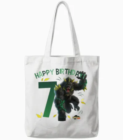 Schleich® Eldrador® Creatures Happy 7th Birthday Tote Bags - White