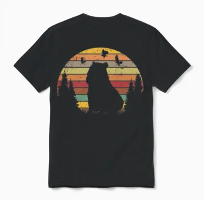 Capybara Retro Vintage Unisex T-Shirt - Black