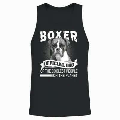 Boxer Dog Shirt - Boxer Dog Official Dog Unisex Tank Top - Black