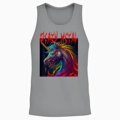 Metal Festival Metalhead Einhorn Death Metal Metalcore Unisex Tank Top - Sport Grey