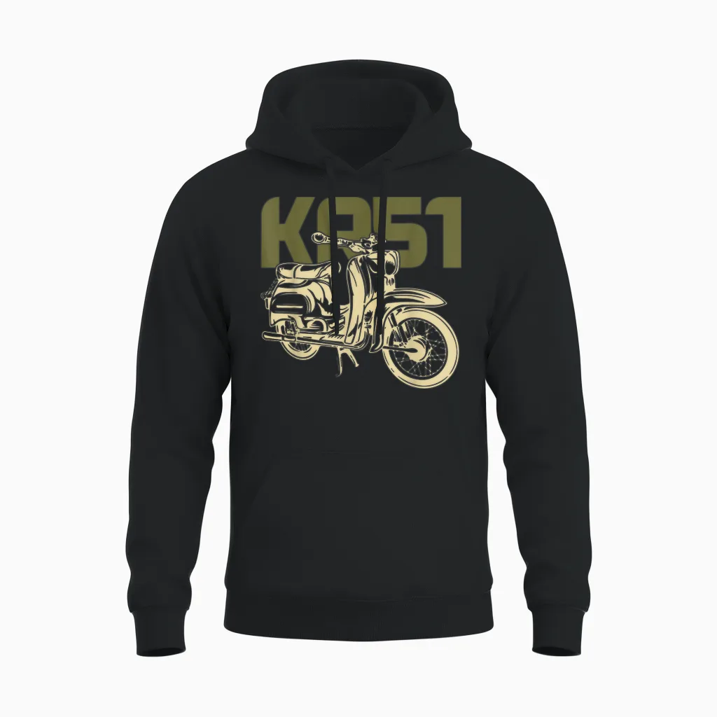 Schwalbe Kr51 Simson Mofa Moped Unisex Hoodie in Black