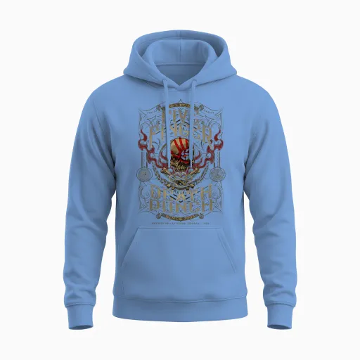 Five Finger Death Punch - 100 Proof T-Shirt - Unisex-Adult, Black, Small Unisex Hoodie - Carolina Blue