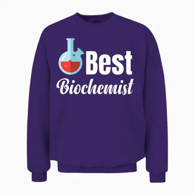 Best Biochemistry Funny Scientist Microbiology Unisex Sweatshirt - Purple