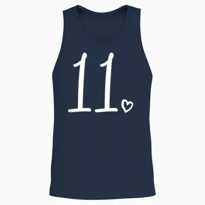 11st Birthday Girls Number 11 Elves Cute 11 Years Old T-Shirt, Black, S Unisex Tank Top - Navy
