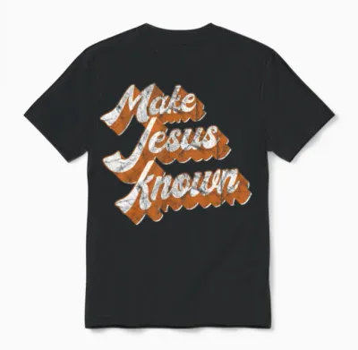 Make Jesus Known Retro Unisex T-Shirt - Black