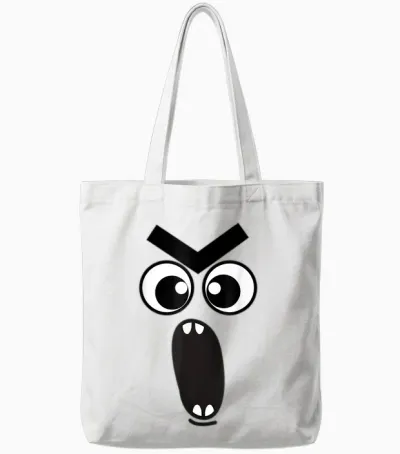 Creepy Carrots Face Funny Halloween Costume Kids and Adults Tote Bags - White