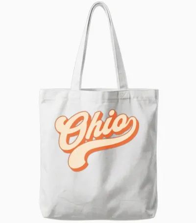 Ohio Retro Tote Bags - White