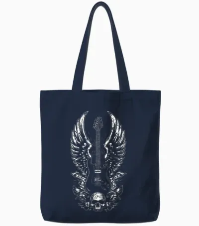 Rock Concert Live Vintage Tote Bags - Navy