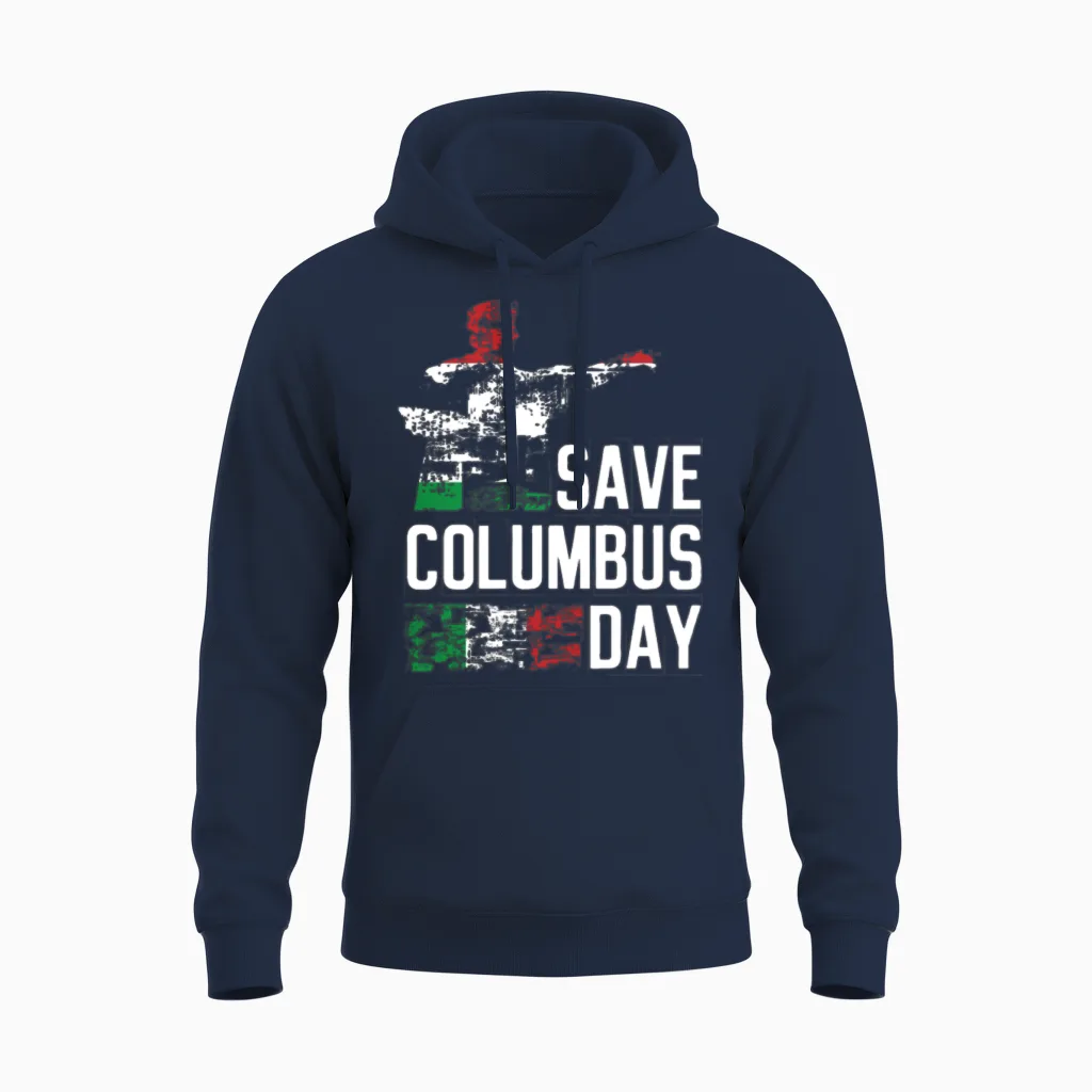Save Columbus Day Christopher Columbus Americas Unisex Hoodie in Navy