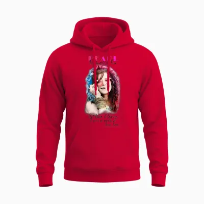 Janis Joplin Es Ist Schwer, Frei Zu Sein Unisex Hoodie - Red