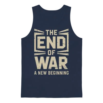 The End of War Unisex Tank Top - Navy