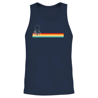 Jellyfish Retro Unisex Tank Top - Navy