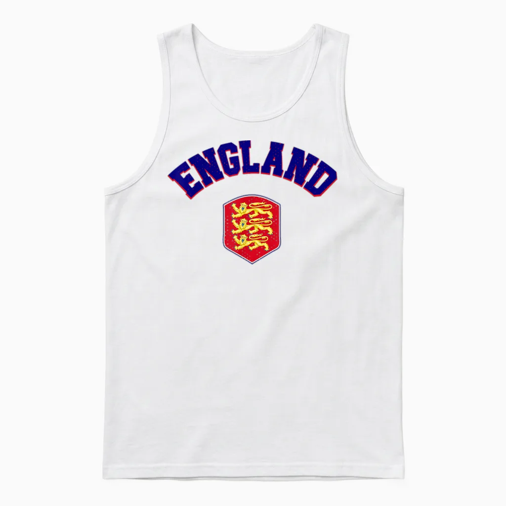 England Pride Flag Shirt British Men Women England White Unisex Tank Top in White