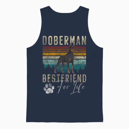 Guard Dog Puppy Dog Owner Unisex Tank Top - Navy
