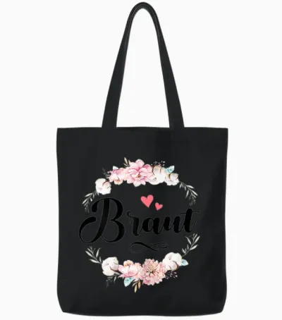 Jga Braut Tshirt Junggesellinnenabschied Weiß Frau Bride Tote Bags - Black