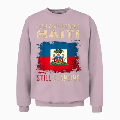 Haiti Erster Tag Der Flagge Der Schwarzen Republik Haiti Unisex Sweatshirt - Light Pink