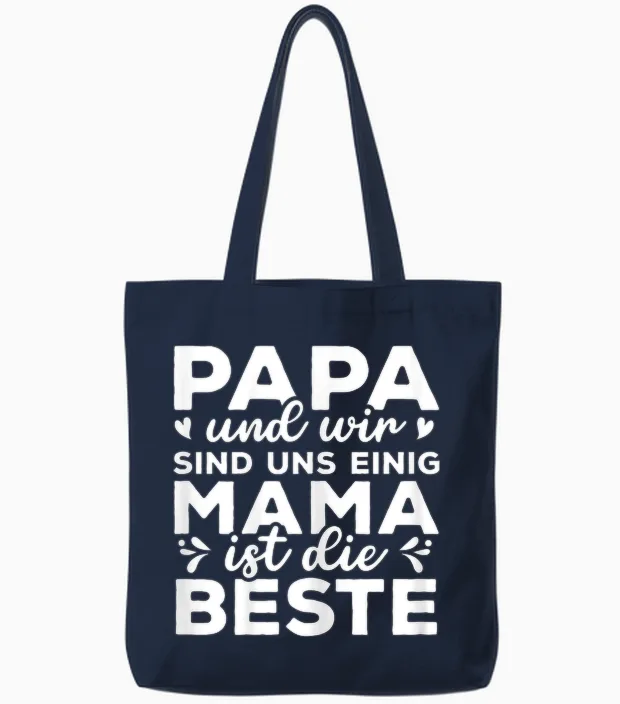 Muttertag Mama Ist Die Beste Tote Bags in Navy