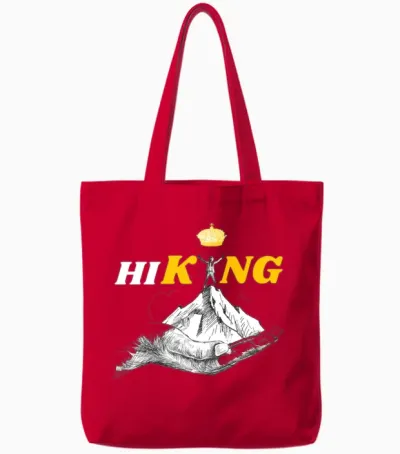 Hiking King Design Best Hiking Tote Bags - Red