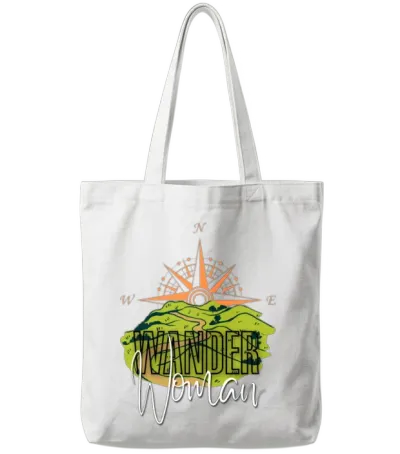 Wander Woman Hiking Tote Bags - White