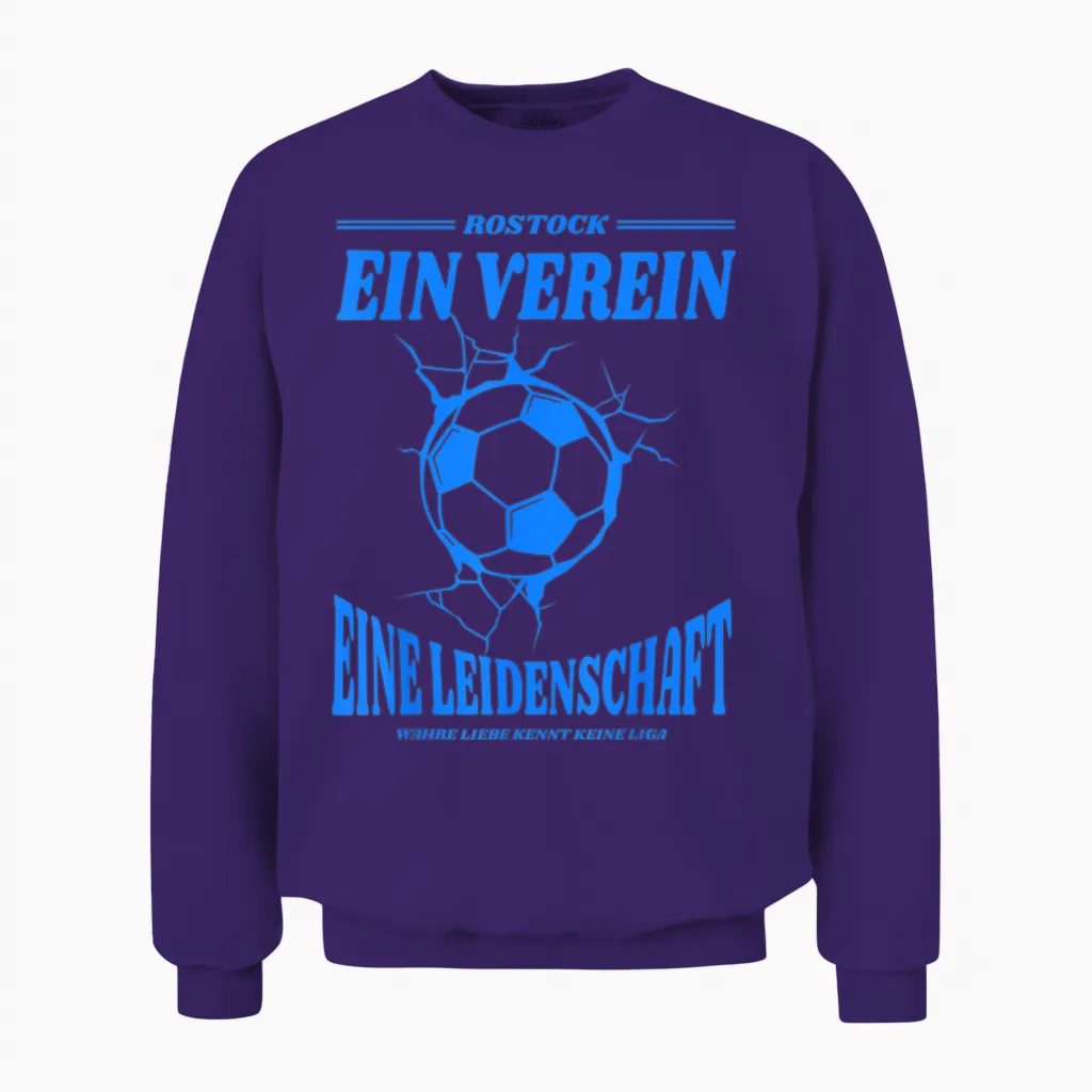 Rostock Football Fan Unisex Sweatshirt in Purple