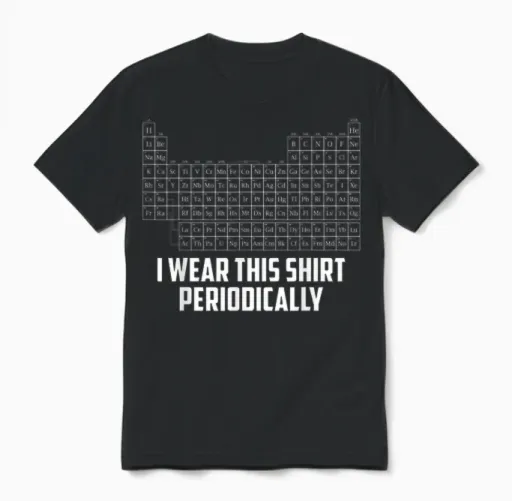 Periodensystem I Wear This Periodically Rock Grace Chemistry Unisex T-Shirt in Black