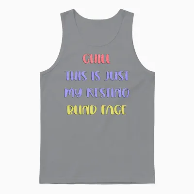 Resting Blind Face Unisex Tank Top - Sport Grey
