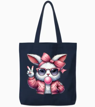 Süßes Bunny Kostüm Kaninchen Hase Ostern Tote Bags - Navy
