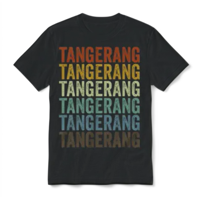 Tangerang Indonesia Retro Vintage Unisex T-Shirt - Black