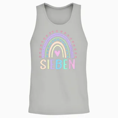 Children's Seven 7 Jahre Mädchen Geburtstag T-Shirt, Black Unisex Tank Top - Ash
