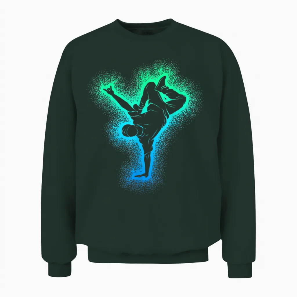 Breakdance Breakdancing Boys' T-Shirt, Black, S Unisex Sweatshirt in Forest