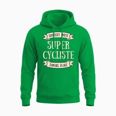 Super Cycliste Imité Humour Idée Cadeau Personnalisé Vélo T-Shirt Haut De Gamme Unisex Hoodie - Irish Green