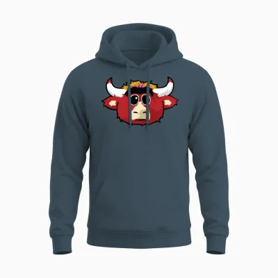 Benny the Bull Unisex Hoodie - Dark Heather