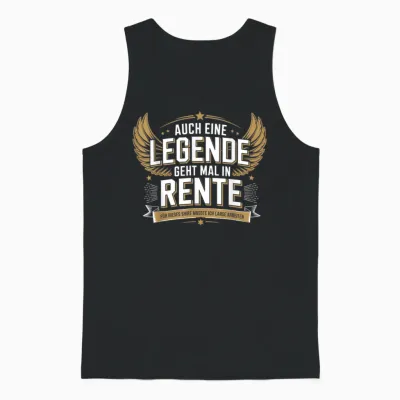 Auch Eine Legende Geht Mal in Rente Unisex Tank Top - Black