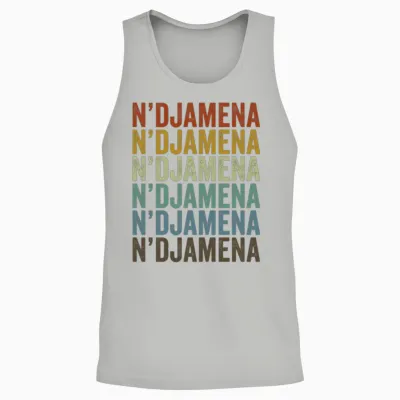 N'djamena Chad Retro Vintage Unisex Tank Top - Ash