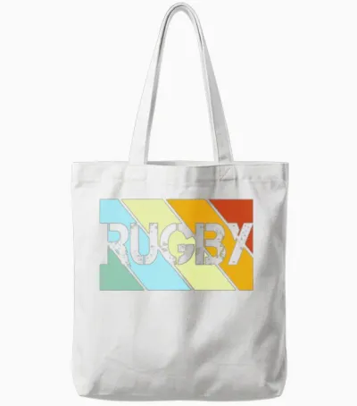 Rugby Retro Tote Bags - White