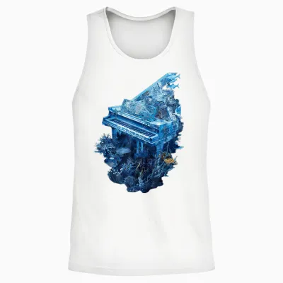 Eau Pour Piano Unisex Tank Top - White