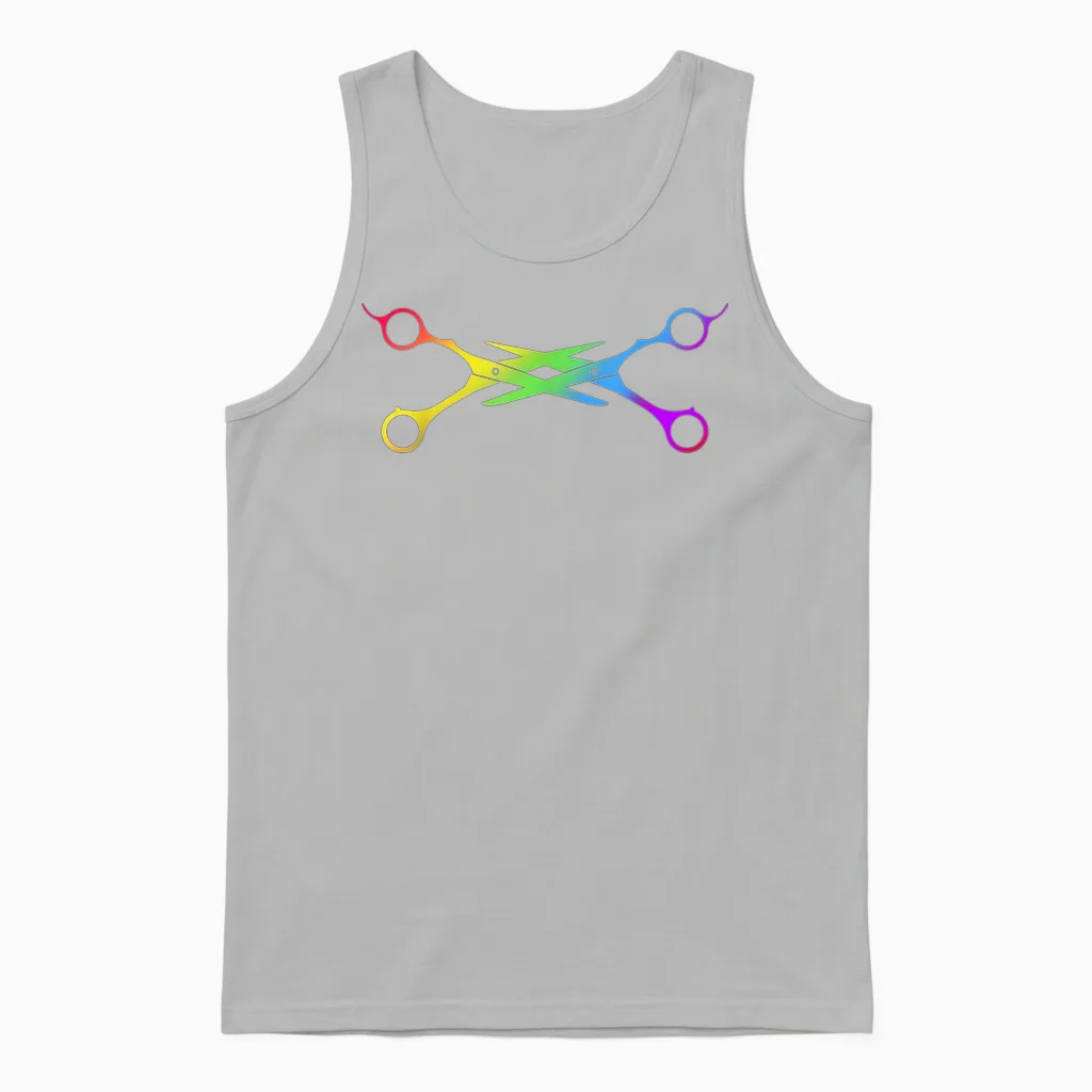 Ciseaux Lesbienne Equal Rights Lgbt Gay Pride Couple Lesbienne Unisex Tank Top in Ash