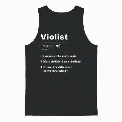 Funny Violist Definition Unisex Tank Top - Black