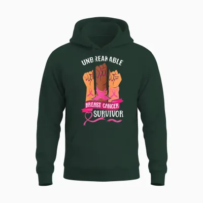 Womens Breast Cancer Awareness Breast Cancer Survi Unisex Hoodie - Forest