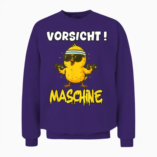 Funny Gym Saying Funny Chick with Dumbbell, Leek Unisex Sweatshirt - Purple
