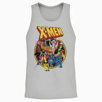 Marvel X-Men Animated Series Retro 90s Unisex Tank Top - Ash
