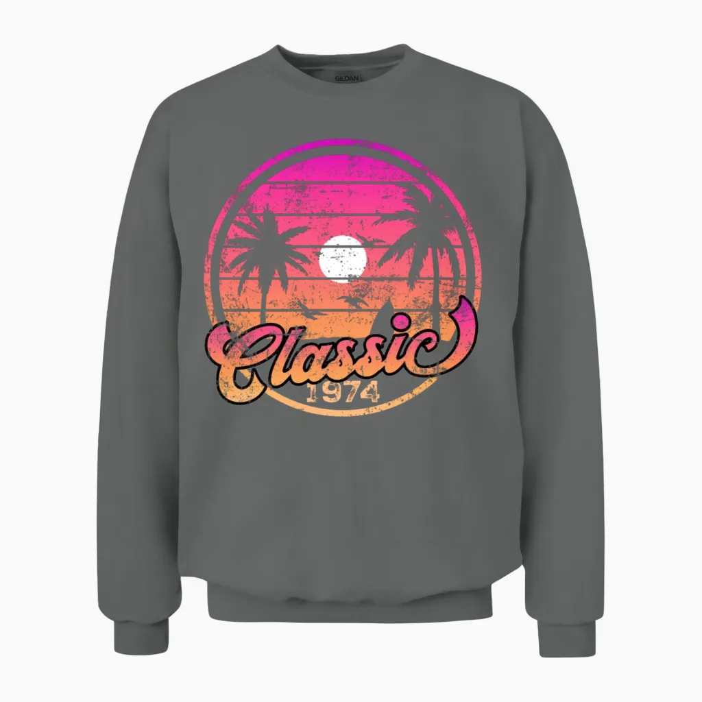 1974 Vintage Unisex Sweatshirt in Graphite Heather